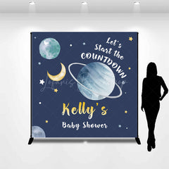 Lofaris Start The Countdown Custom Name Baby Shower Backdrop