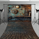 Lofaris Steampunk Wall Sweep Photo Backdrop Vintage Industrial Gears and Gauges Grunge Mechanical Studio Prop