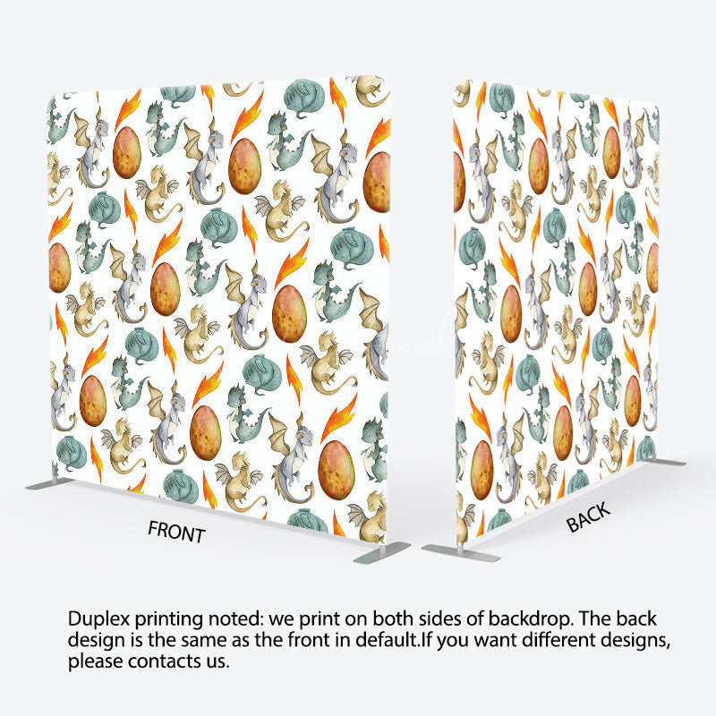 Lofaris Step And Repeat Dinosaurs Eggs Pillow Case Backdrop
