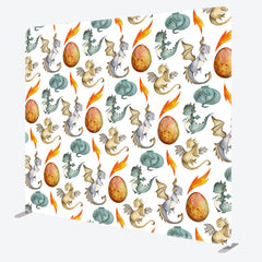 Lofaris Step And Repeat Dinosaurs Eggs Pillow Case Backdrop