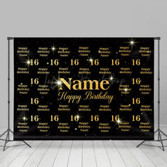 Lofaris Step And Repeat Sparkle Custom Name Birthday Backdrop