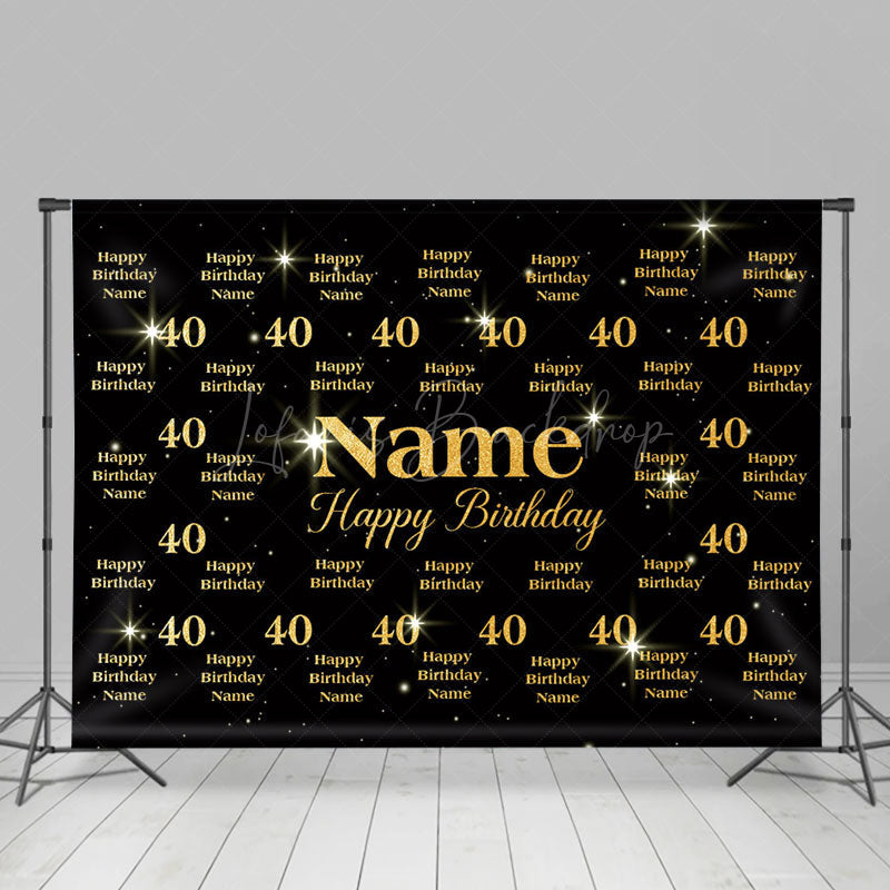 Lofaris Step And Repeat Sparkle Custom Name Birthday Backdrop