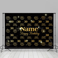 Lofaris Step And Repeat Sparkle Custom Name Birthday Backdrop