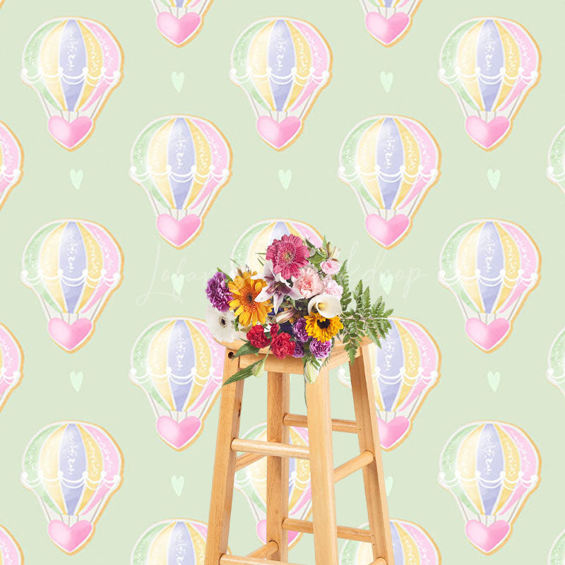 Lofaris Step Repeat Love Hot Air Balloon Cake Smash Backdrop