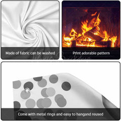 Lofaris Stone Fireplace Red Burning Wood Garage Door Banner