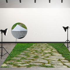 Lofaris Stone Wall Greenery Floor Spring Combo Set Backdrop