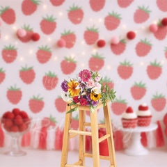 Lofaris Strawberry Wall Lights Sweet Cake Smash Backdrop