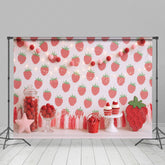 Lofaris Strawberry Wall Lights Sweet Cake Smash Backdrop