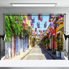 Lofaris Street Flag View Under Sunlight Photography Backdrop