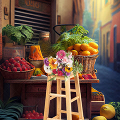 Lofaris Street Side Fruit Shop Valley Photography Backdrop