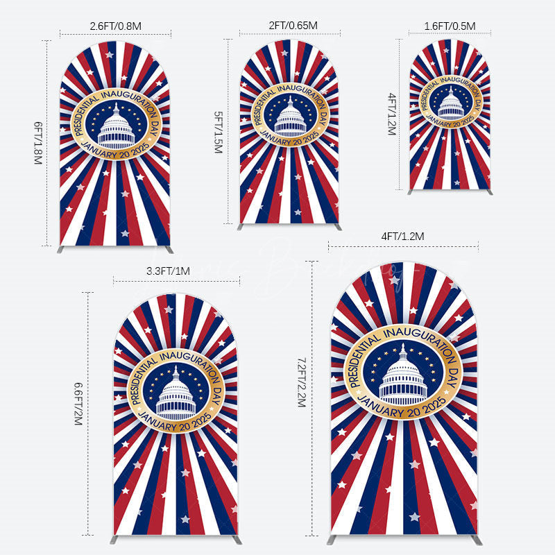 Lofaris Stripe White House Inauguration Day Arch Backdrop