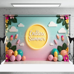 Lofaris Summer Animated Floral Hawaii Beach Vibe Backdrop
