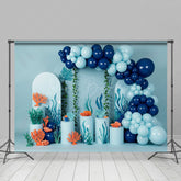 Lofaris Summer Balloon Arch Under The Sea Cake Smash Backdrop
