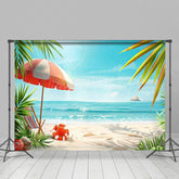 Lofaris Summer Beach Parasol Greeny Holiday Vibe Backdrop