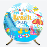 Lofaris Summer Beach Party Splish Splash Circle Backdrop