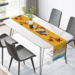 Lofaris Summer Beach Table Runner with Tropical Coconut Trees for Coastal and Hawaiian Luau Party Decor