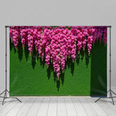 Lofaris Summer Floral Fuschia Greenery Wall Wedding Backdrop