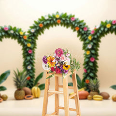 Lofaris Summer Fruit Arches Hawaii Cartoon Holiday Backdrop