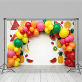 Lofaris Summer Fruit Birthday Cake Smash Photography Backdrop
