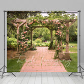 Lofaris Summer Garden Floral Arch Pavilion Photo Backdrop