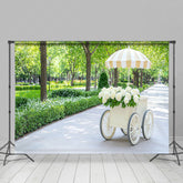 Lofaris Summer Green Park Bouquet Trolley Photography Backdrop