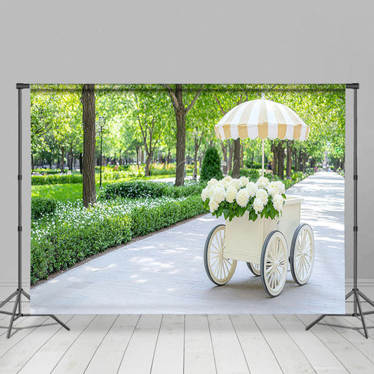 Lofaris Summer Green Park Bouquet Trolley Photography Backdrop