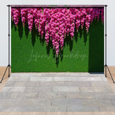 Lofaris Summer Greenery Wall Pink Floral Combo Set Backdrop