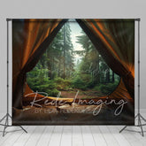 Lofaris Summer Natural Forest Scenery Tent Photo Backdrop