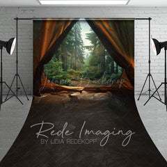 Lofaris Summer Natural Forest Scenery Tent Sweep Backdrop