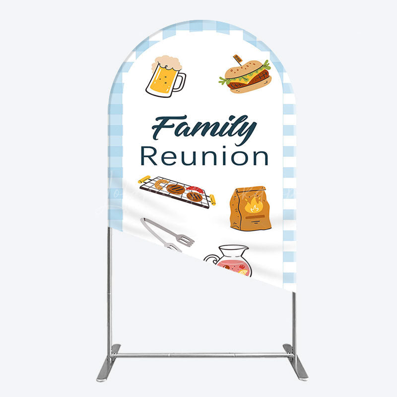Lofaris Summer Picnic Barbecue Family Reunion Arch Backdrop