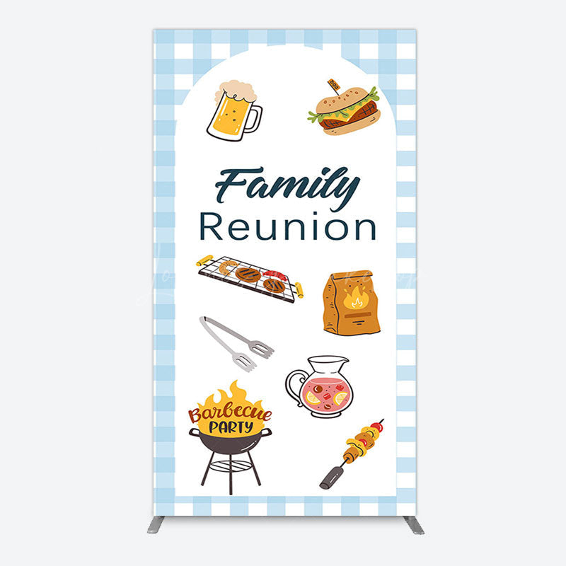 Lofaris Summer Picnic Barbecue Family Reunion Rectangle Backdrop