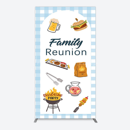 Lofaris Summer Picnic Barbecue Family Reunion Rectangle Backdrop