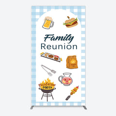 Lofaris Summer Picnic Barbecue Family Reunion Rectangle Backdrop