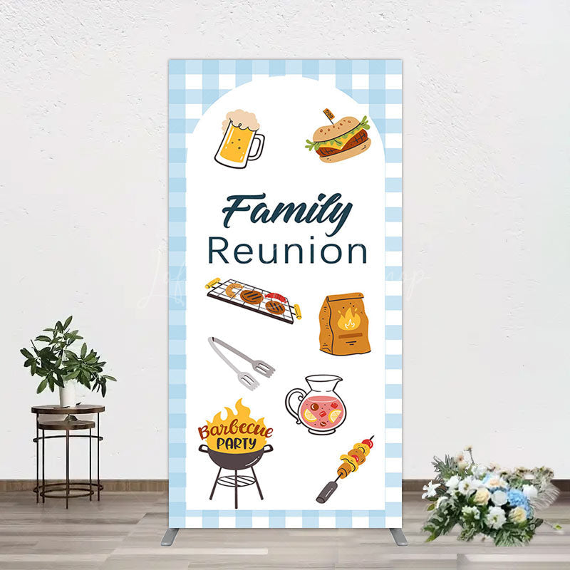 Lofaris Summer Picnic Barbecue Family Reunion Rectangle Backdrop