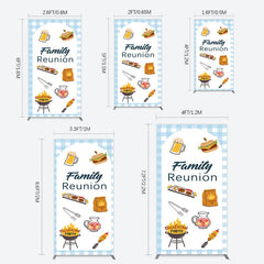 Lofaris Summer Picnic Barbecue Family Reunion Rectangle Backdrop