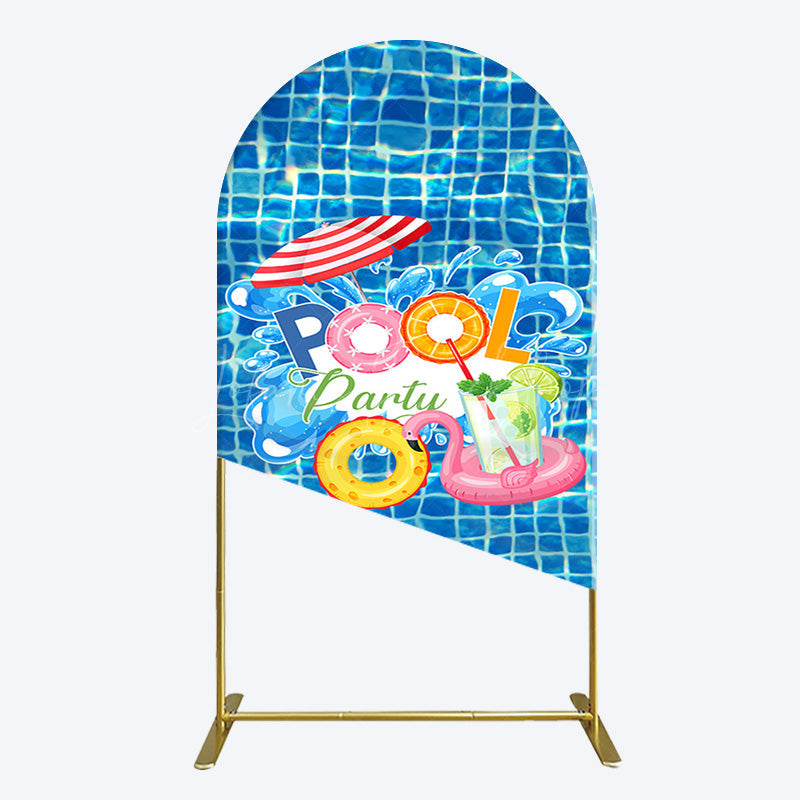 Lofaris Summer Splashing Swimming Pool Party Arch Backdrop