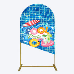 Lofaris Summer Splashing Swimming Pool Party Arch Backdrop