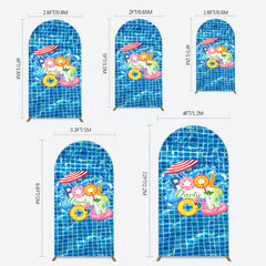 Lofaris Summer Splashing Swimming Pool Party Arch Backdrop