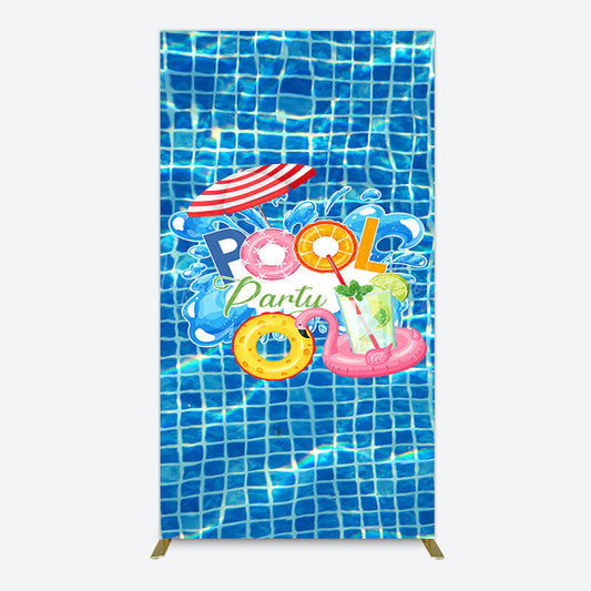 Lofaris Summer Splashing Swimming Pool Party Rectangle Backdrop