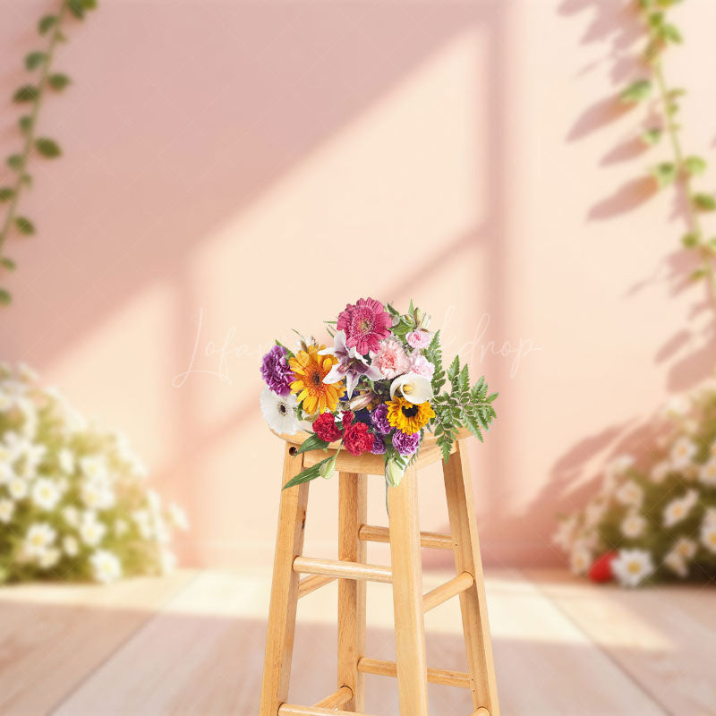 Lofaris Summer Strawberry Floral Indoor Photography Backdrop
