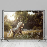 Lofaris Summer Sunlight Grassland Sunny Pony Photo Backdrop