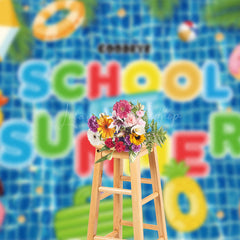 Lofaris Summer Vacation For Kids Pool Party Photo Backdrop