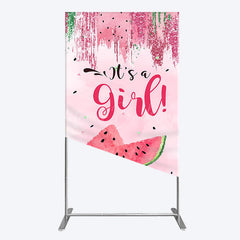 Lofaris Summer Watermelon Sweet Baby Shower Rectangle Backdrop