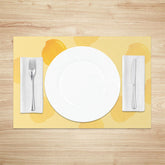 Lofaris Summer Yellow Peach Fruit Dining Set of 4 Placemats