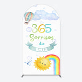 Lofaris Sun Rainbow 365 Sorrisos Do 1st Birthday Arch Backdrop