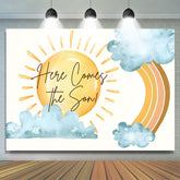 Lofaris Sun Rainbow Here Comes The Son Baby Shower Backdrop