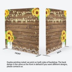Lofaris Sunflower Lace Wooden Wedding Pillow Case Backdrop
