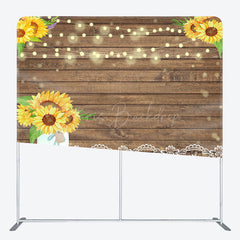 Lofaris Sunflower Lace Wooden Wedding Pillow Case Backdrop