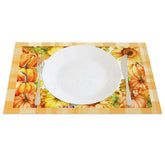 Lofaris Sunflower Pumpkins Hello Autumn Set of 4 Placemats