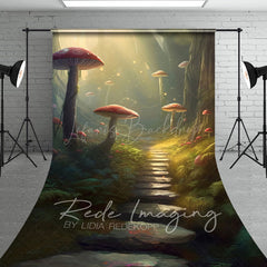 Lofaris Sunlight Mystical Mushroom Forest Sweep Backdrop